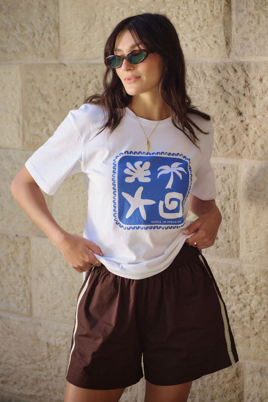 Ceres Life - Mila Short - Chocolate with small White Stripe