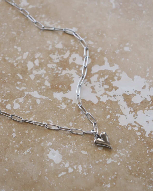 NEW IN  Luna Foundling - Precious Love - necklace 15mm - Silver Stainless Steel