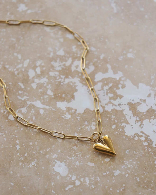 NEW IN Luna Foundling - Self Love Charm Necklace - Self Love 18mm - Gold Stainless Steel