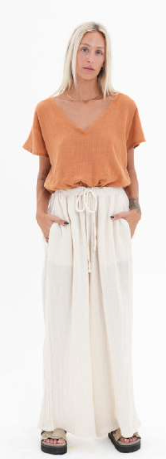 Carbon the Label - Lucie Ramie Pant - Natural