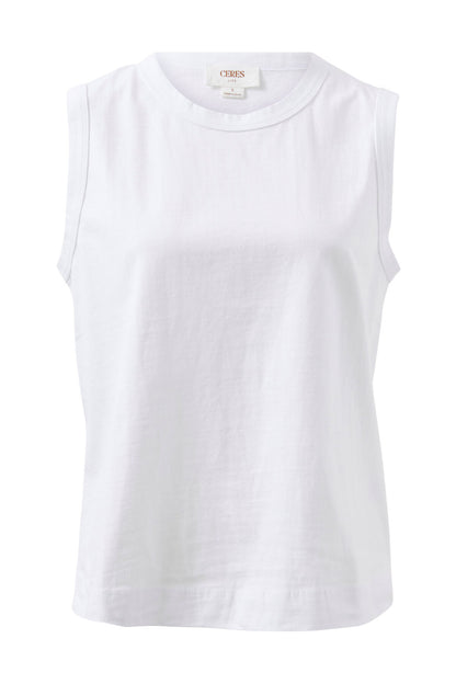 Ceres Life - Tara Boxy Tank - White