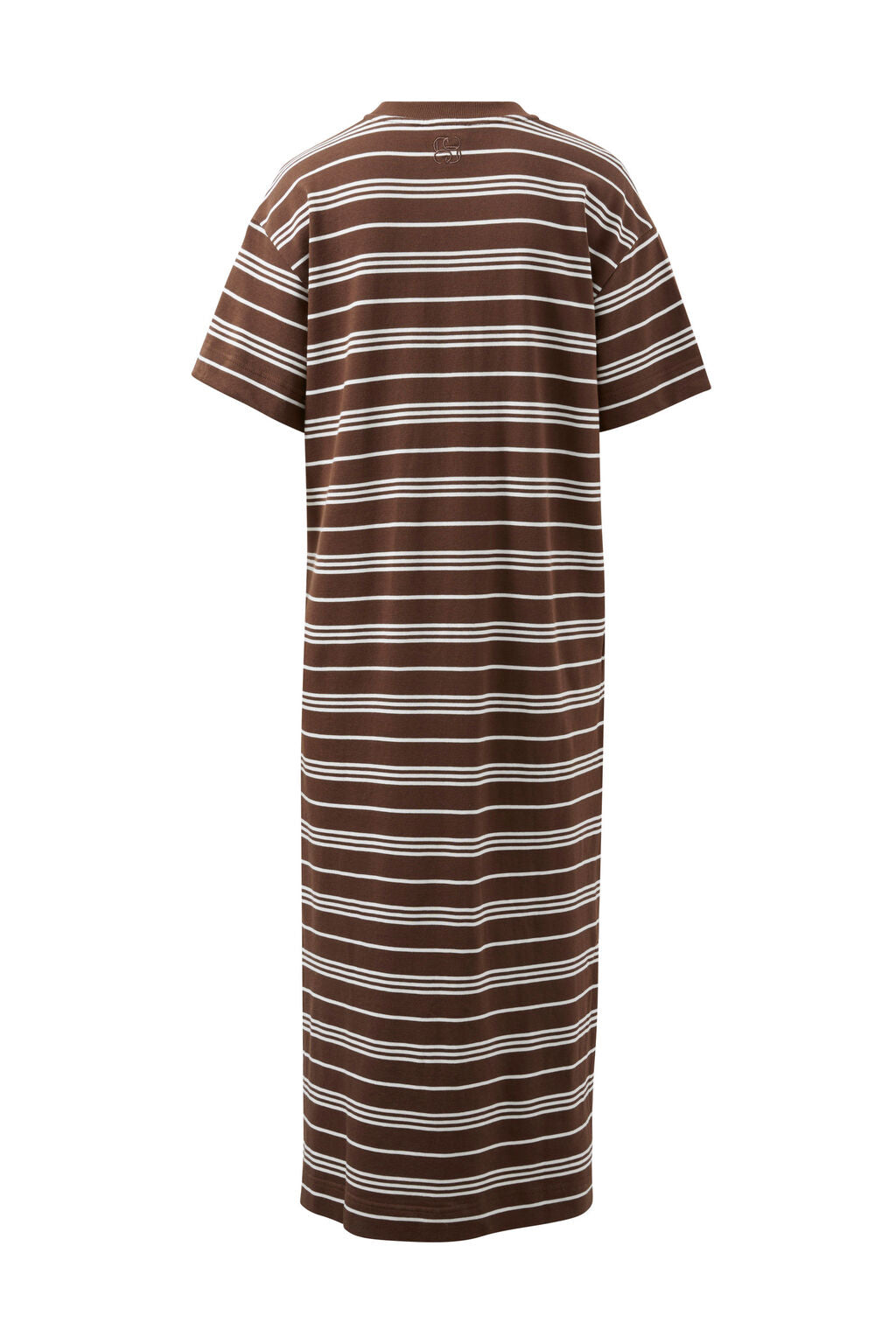 Ceres Life - Charlotte Midi Terry Dress - Chocolate White Stripe