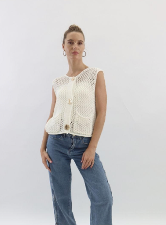 SALE item - Etta Cotton blend vest