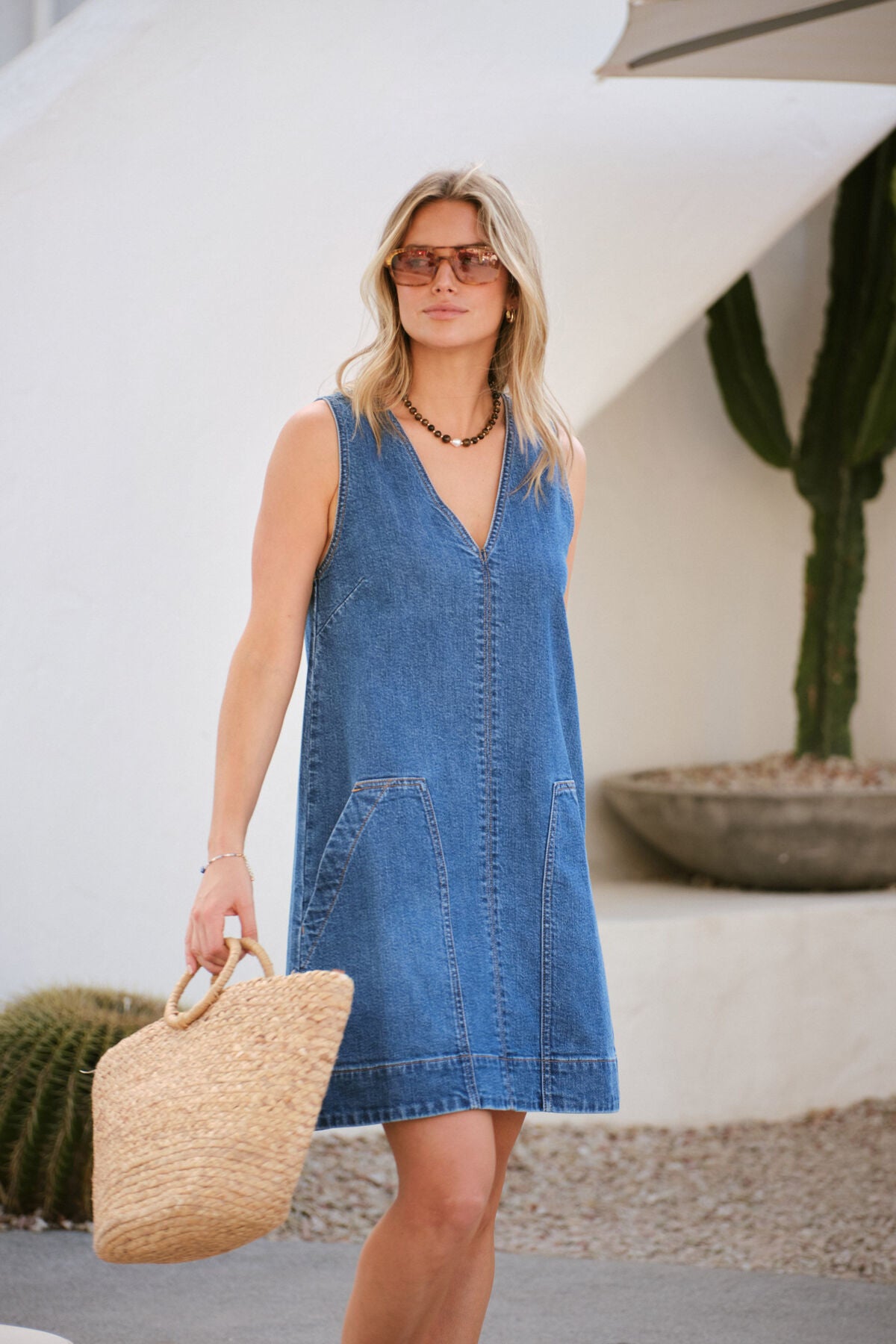 NEW IN Ceres Life - Emme Shift Dress - Fresh Indigo - (Pre-Order)